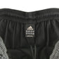 Adidas sport shorts adult M black with white detailing elasticated waist