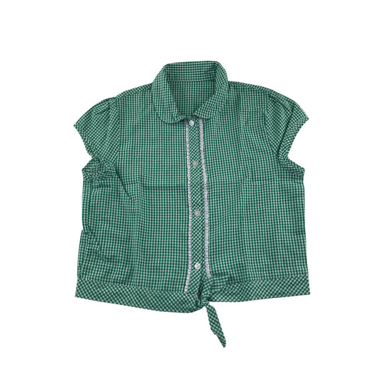 School Summer Gingham shirts with buttons