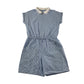 School Gingham Summer Jumpsuit with zipper fastening