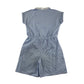 School Gingham Summer Jumpsuit with zipper fastening