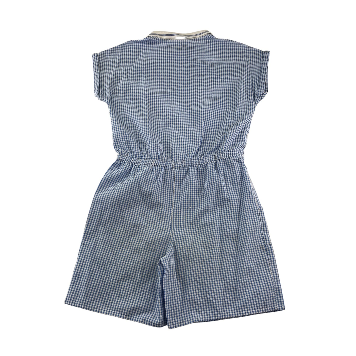 School Gingham Summer Jumpsuit with zipper fastening