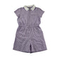 School Gingham Summer Jumpsuit with zipper fastening
