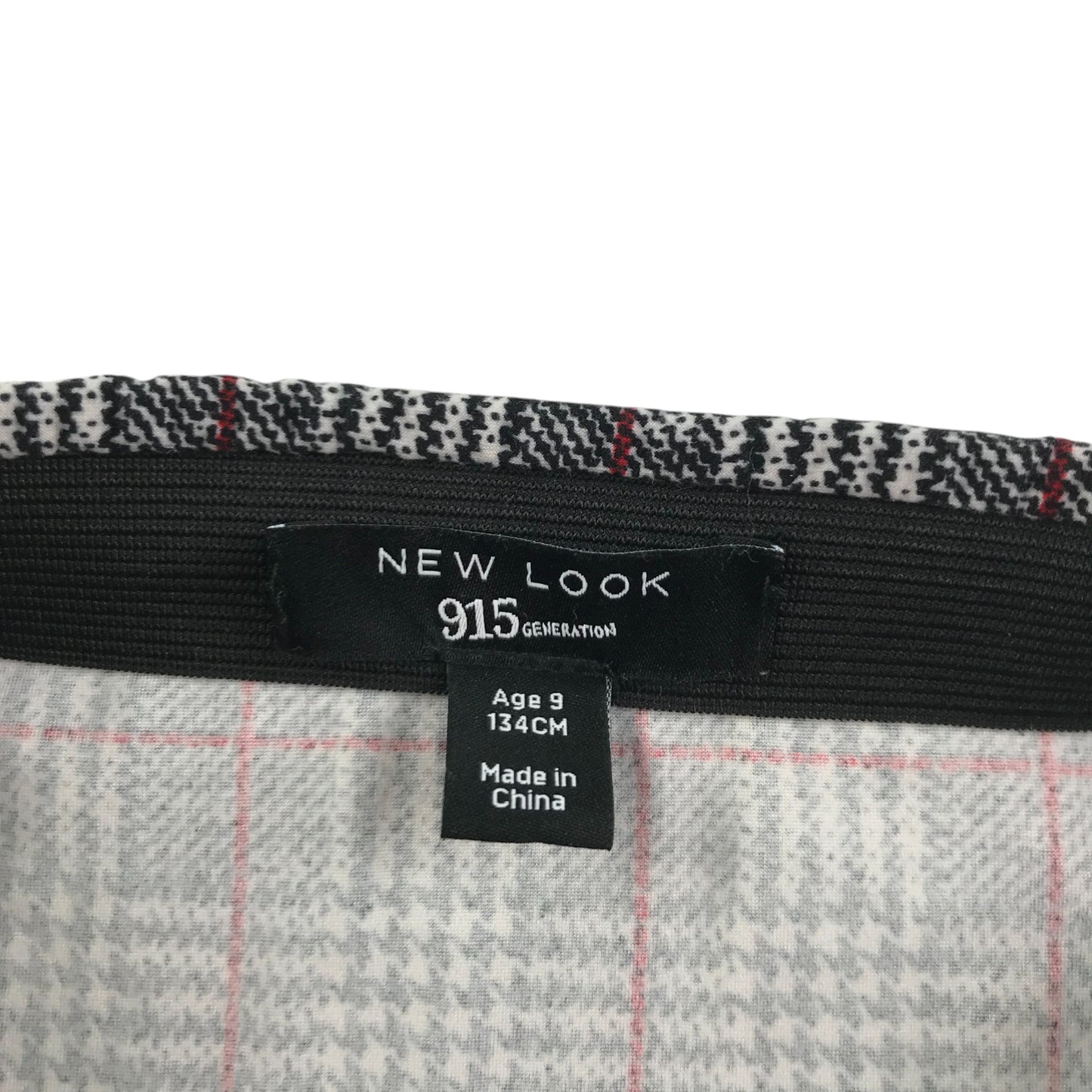 New Look skirt 8-9 year grey houndstooth checked pattern