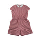 School Gingham Summer Jumpsuit with zipper fastening