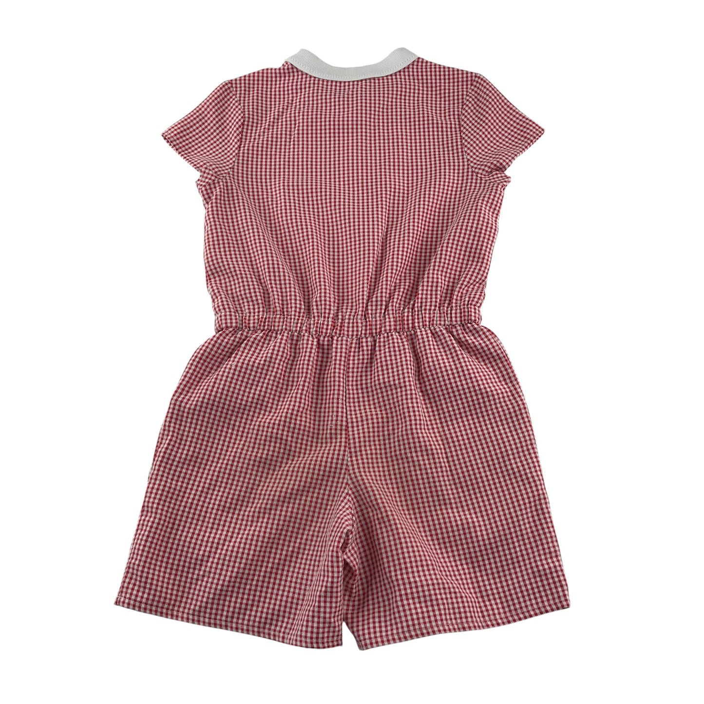 School Gingham Summer Jumpsuit with zipper fastening