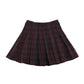 Zara skirt 8-9 year burgundy checked pleated with elastic waistband