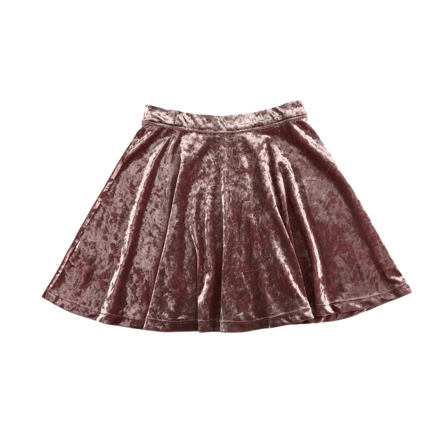 M&S skirt 9-10 year pink plain velvety with thin waistband