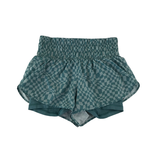 Gilly Hicks sports shorts women's XS blue checked elasticated waist