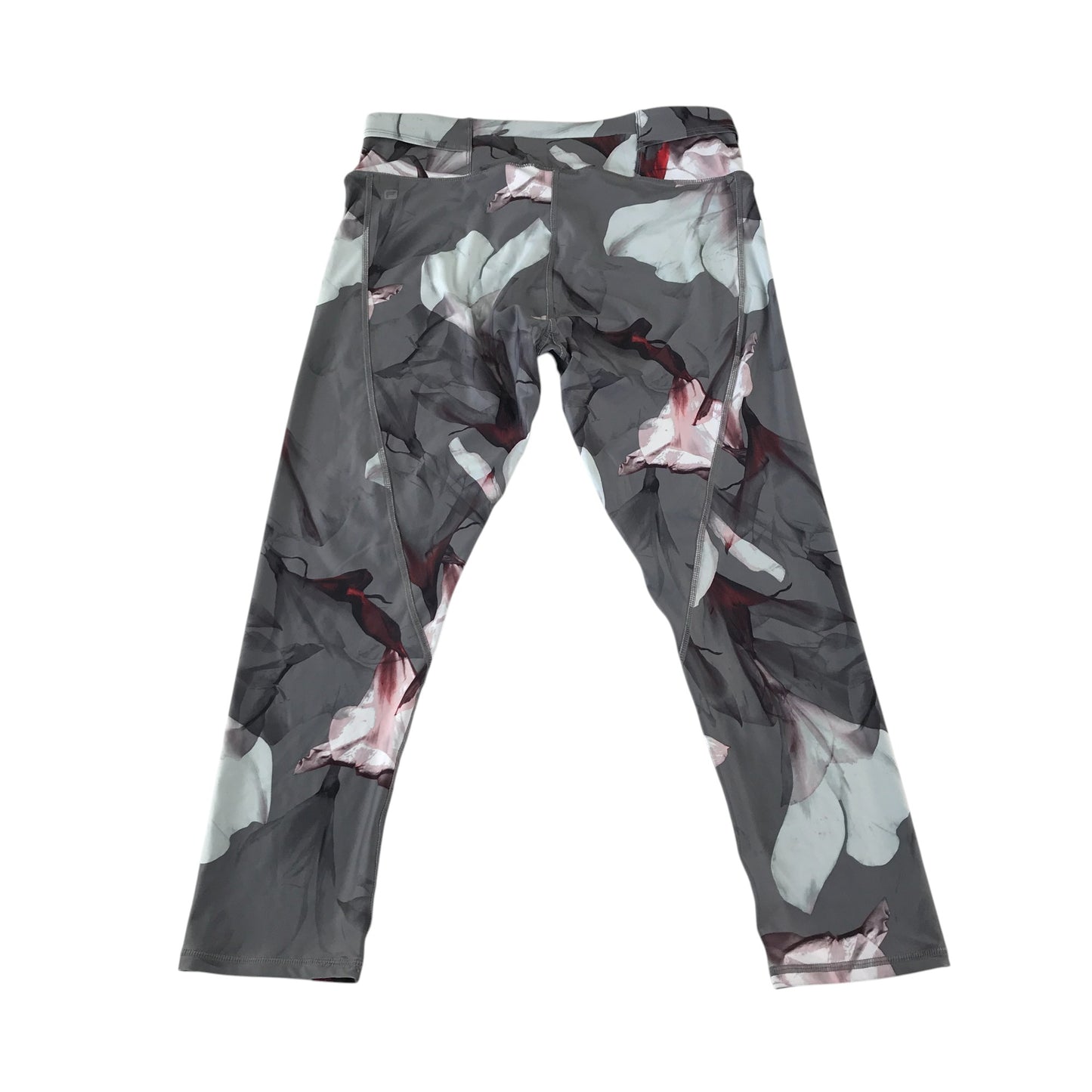 Fabletics sport leggings women's M grey floral graphic print