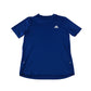 Adidas sport top 11-12 years blue plain with white logo
