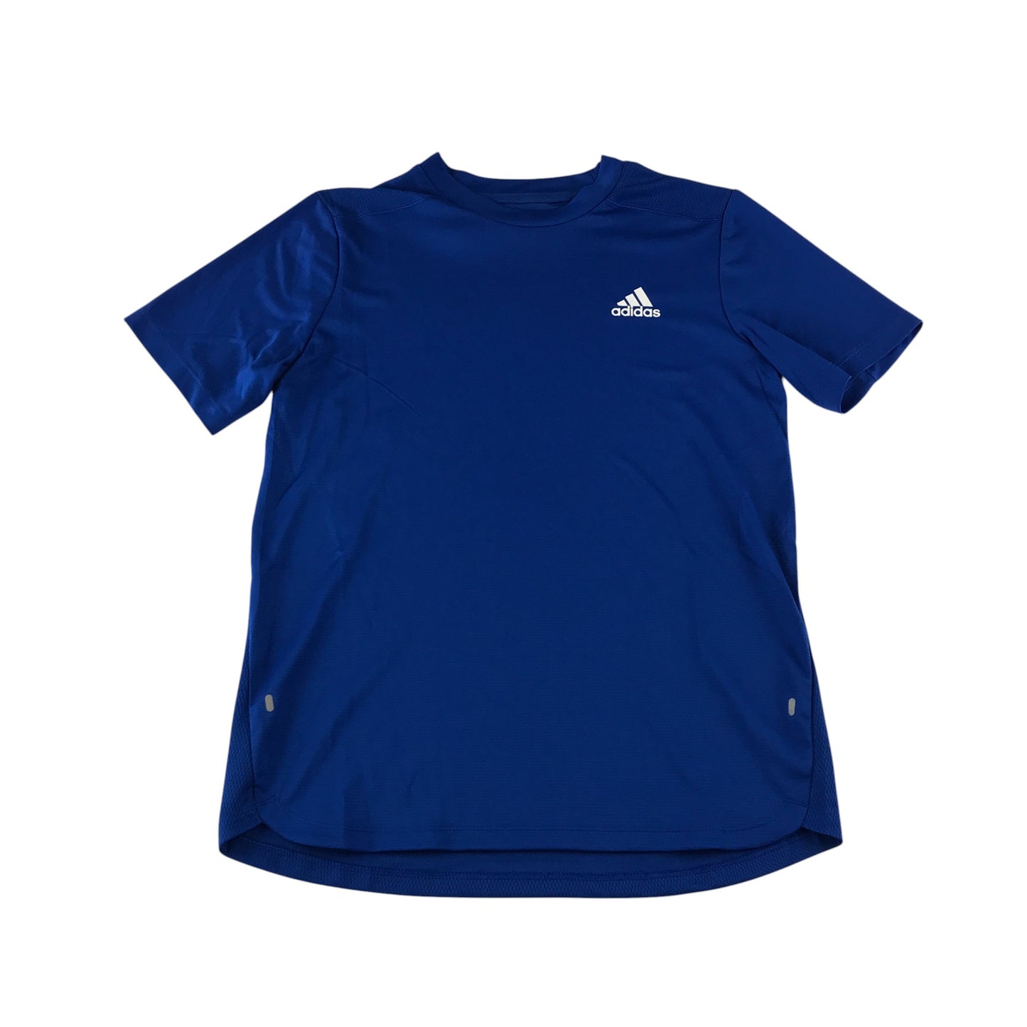 Adidas sport top 11-12 years blue plain with white logo