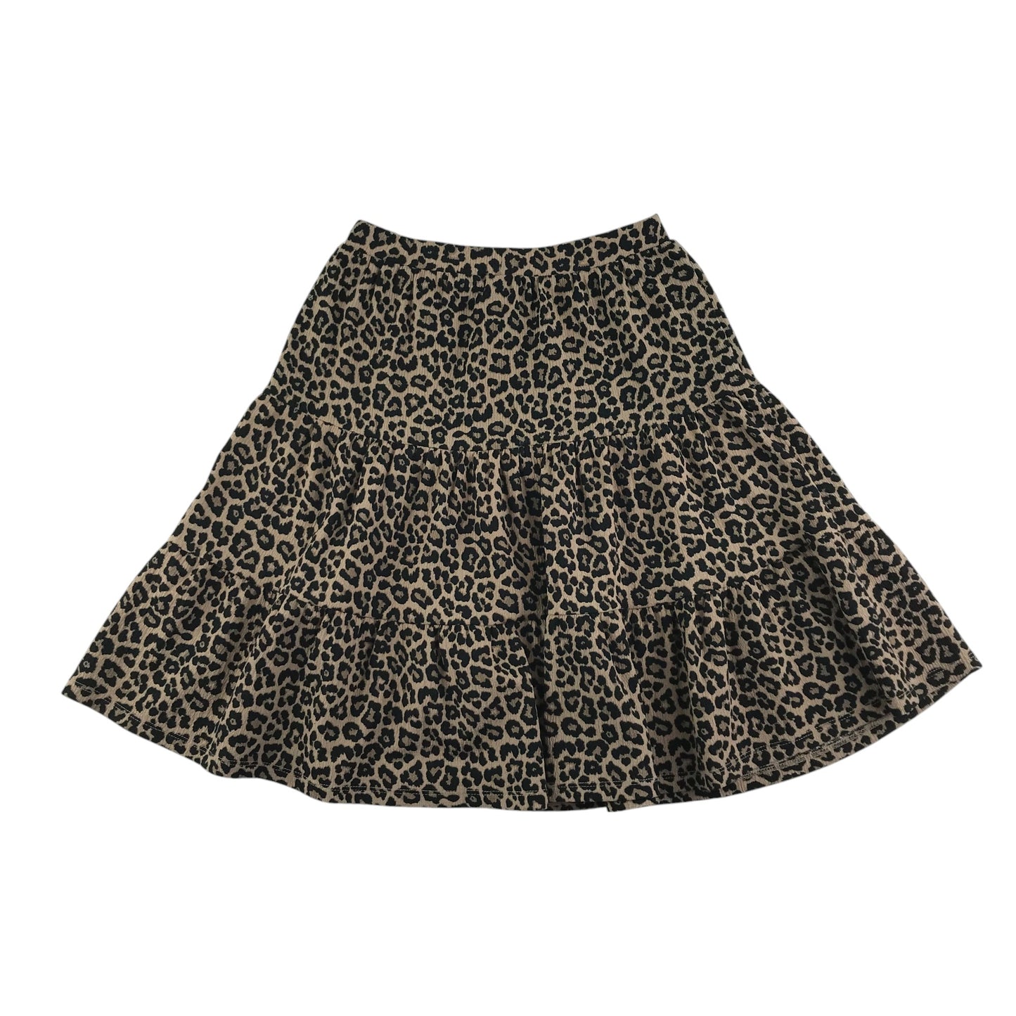 Tu skirt 8-9 years brown leopard spot pattern flared