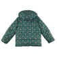 Boden jacket 7-8 years green floral print puffer with fluffy lining