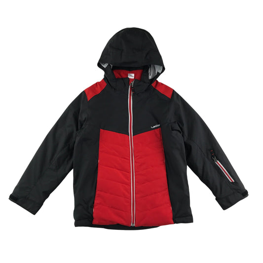 Decathlon ski jacket 7-8 years black and red ski style wed'ze