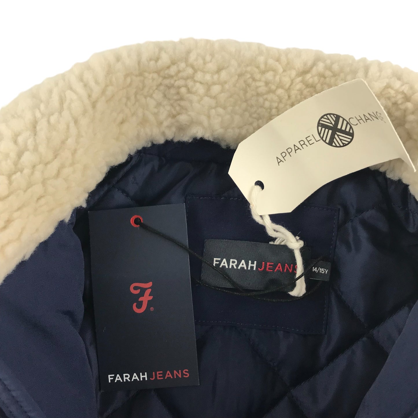 Farah Jeans Jacket Age 14-15 Navy Bomber