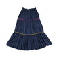 M&Co skirt 11-12 years blue teared maxi