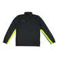 Puma sport sweater 13-14 years black plain quarter zipper with neon yellow strip on sleeves