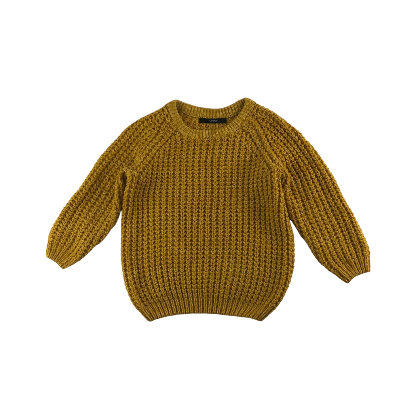 George Jumper Age 4 Yellow Plain Knit