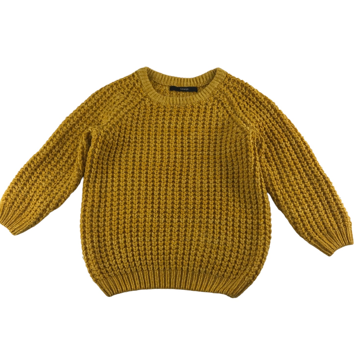 George Jumper Age 4 Yellow Plain Knit