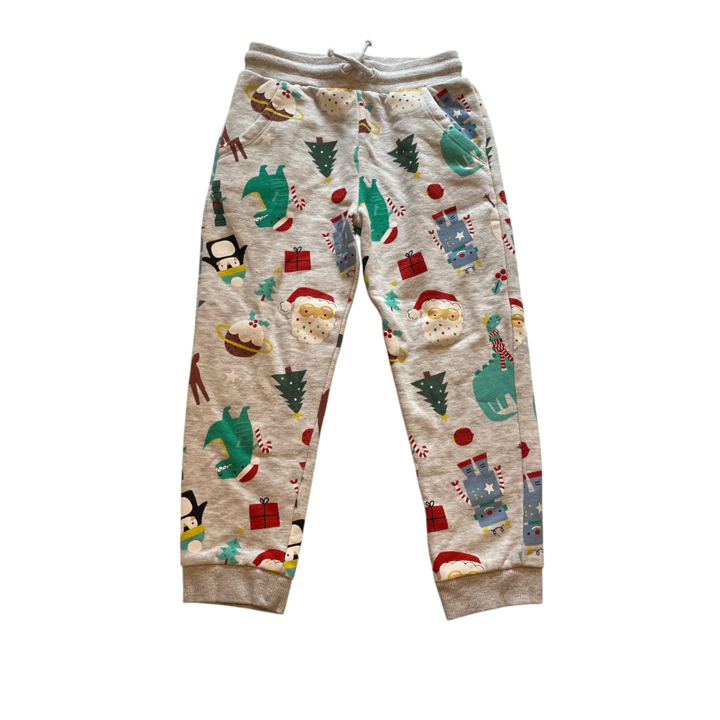 Nutmeg 5-6 years grey graphic Christmas sweater set cotton polyester viscose