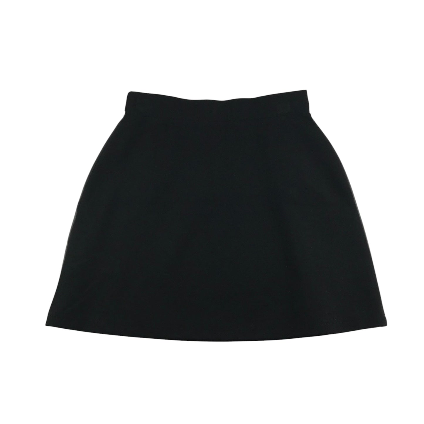 River Island skirt 11-12 years black faux leather with golden button details