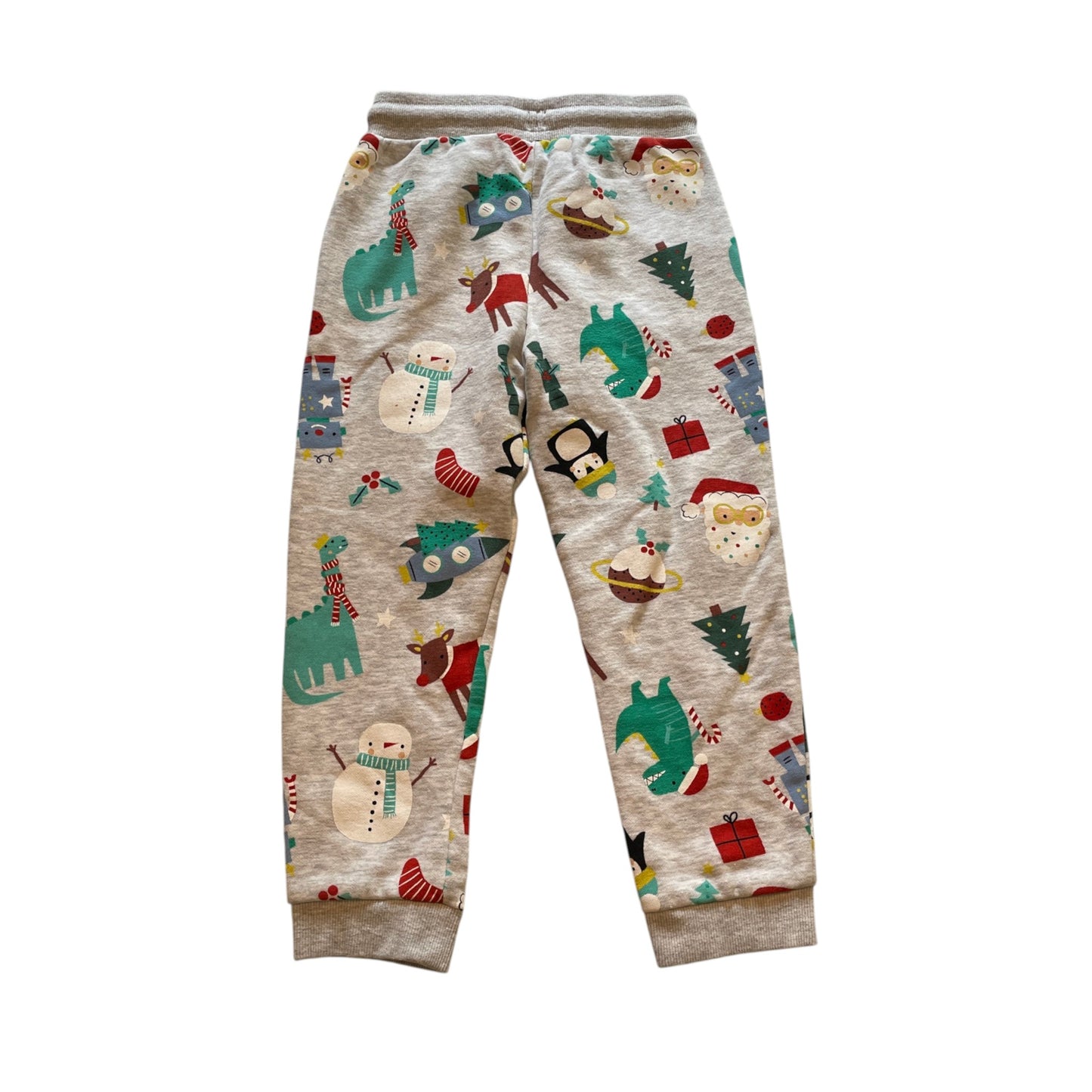 Nutmeg 5-6 years grey graphic Christmas sweater set cotton polyester viscose