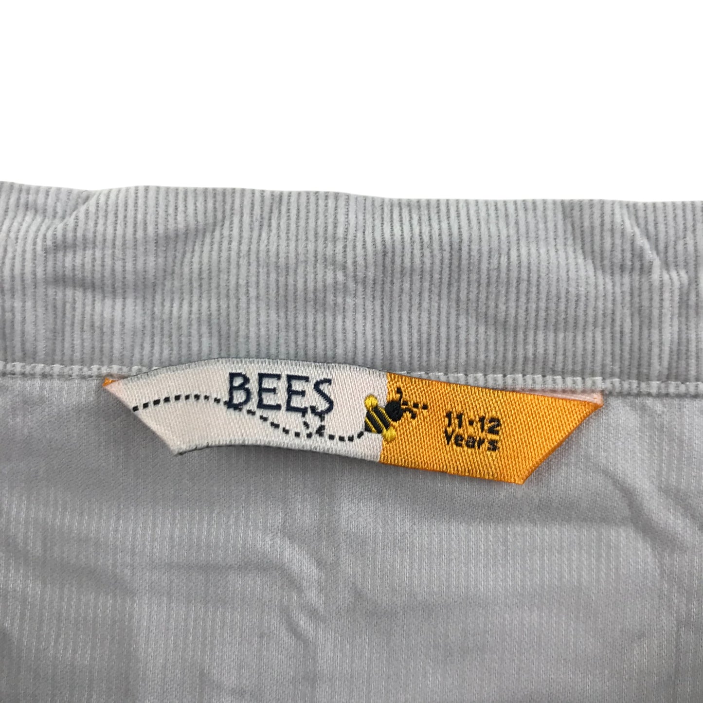 Bees skirt 11-12 years grey corduroy with buttons