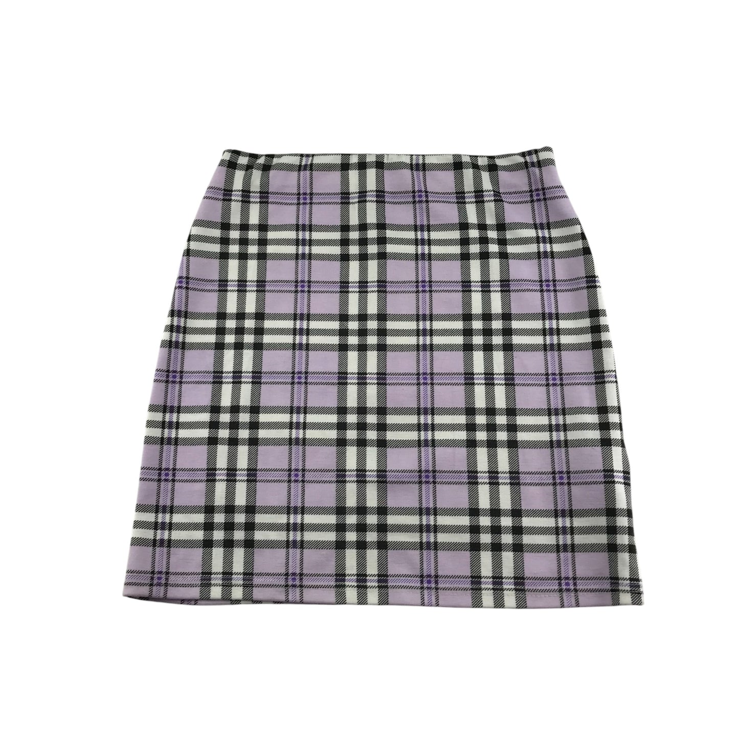 New Look skirt 12-13 years lilac check stretchy pencil style