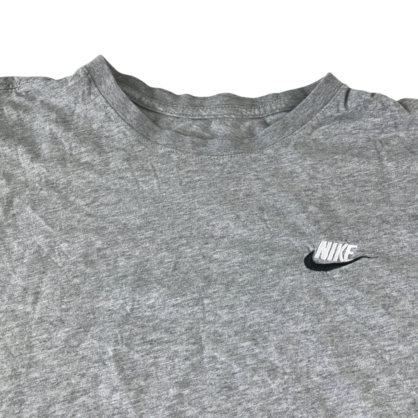 Nike t-shirt adult M grey with black and white logo cotton