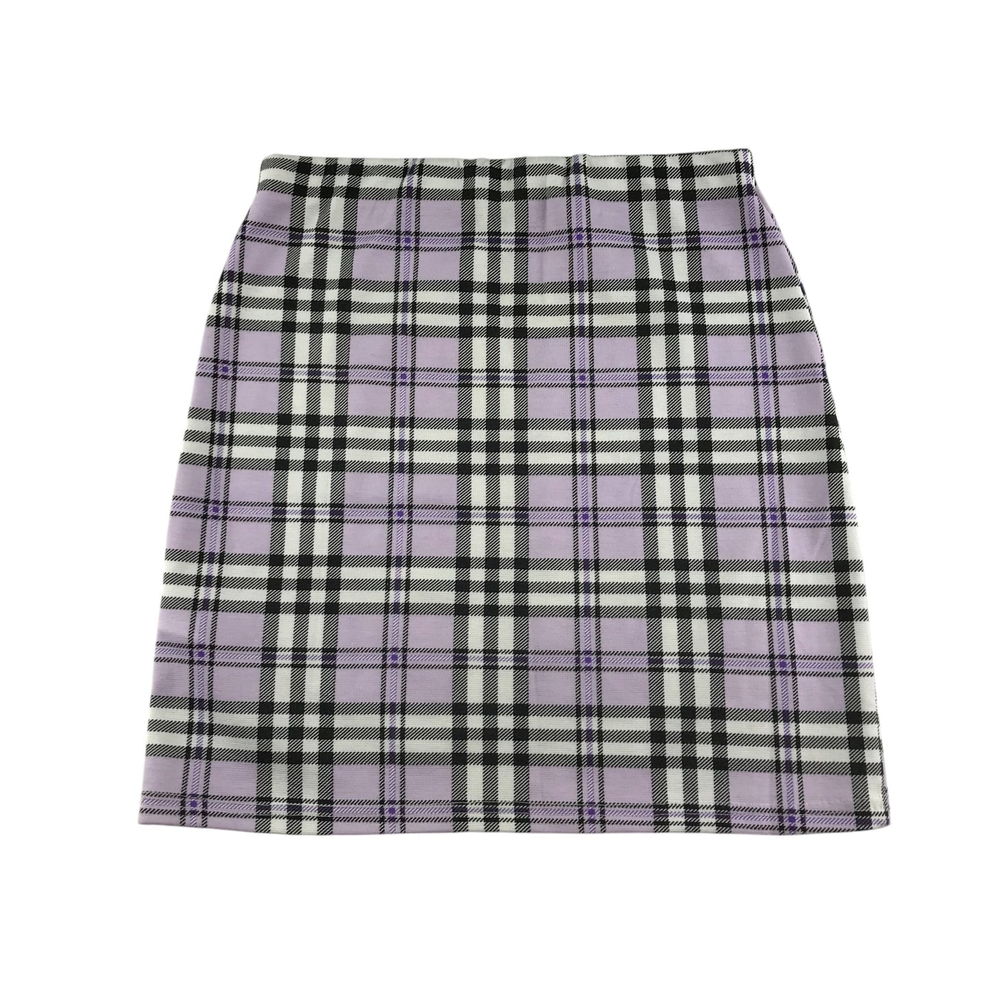 New Look skirt 12-13 years lilac check stretchy pencil style