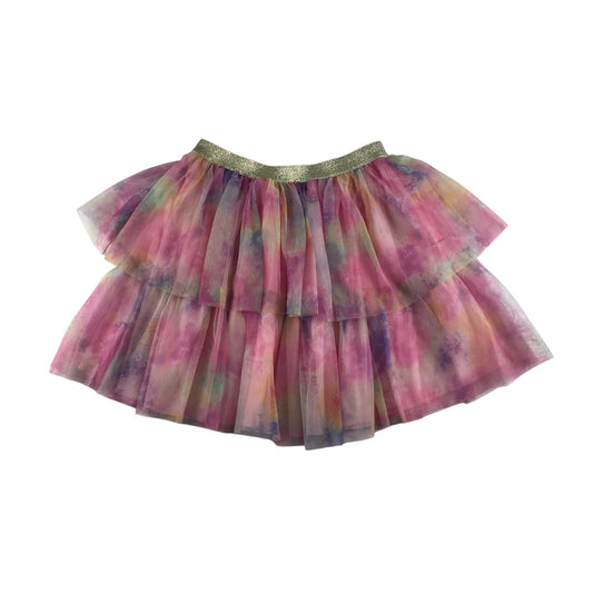 Monsoon skirt 12-13 years pink layered pastel mesh