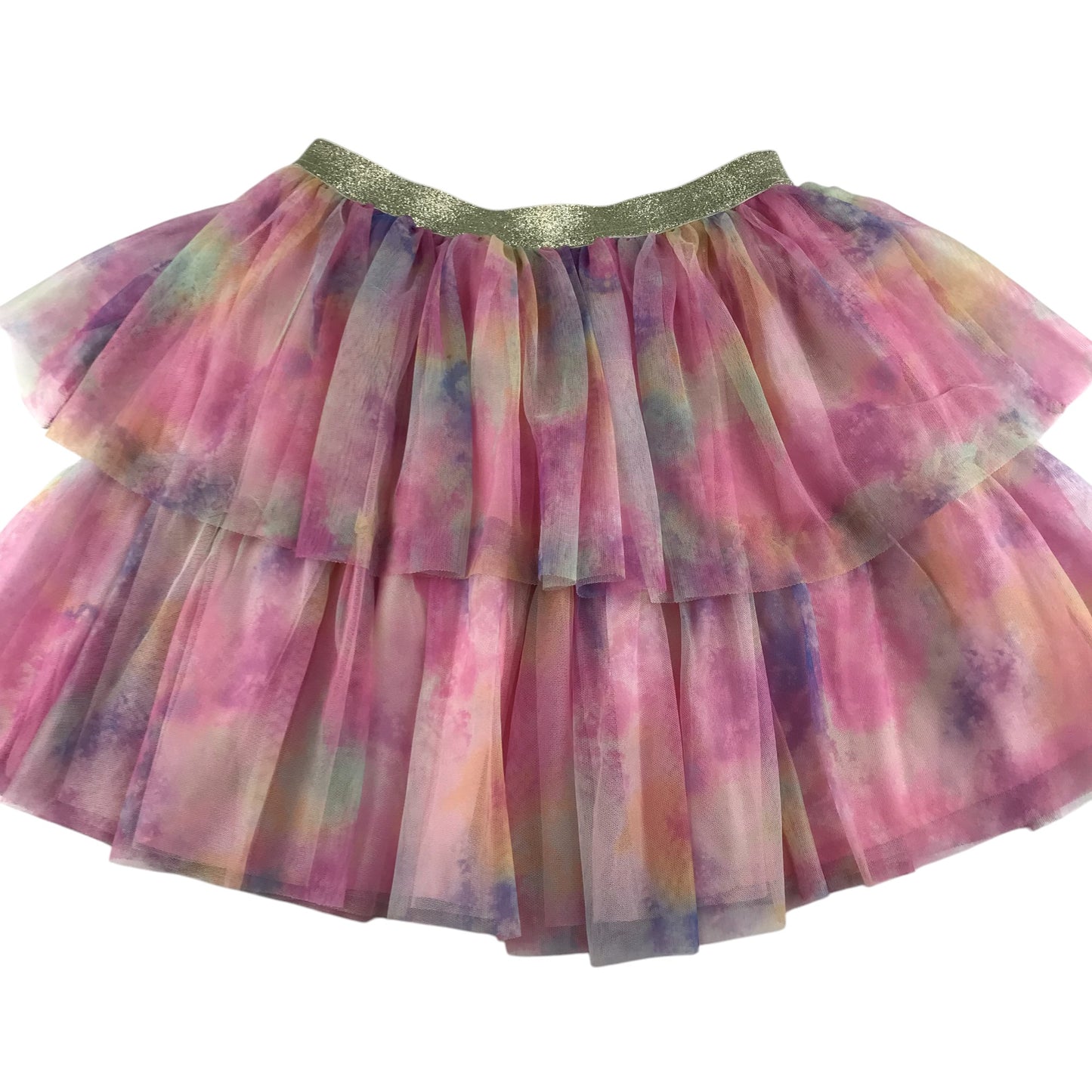 Monsoon skirt 12-13 years pink layered pastel mesh