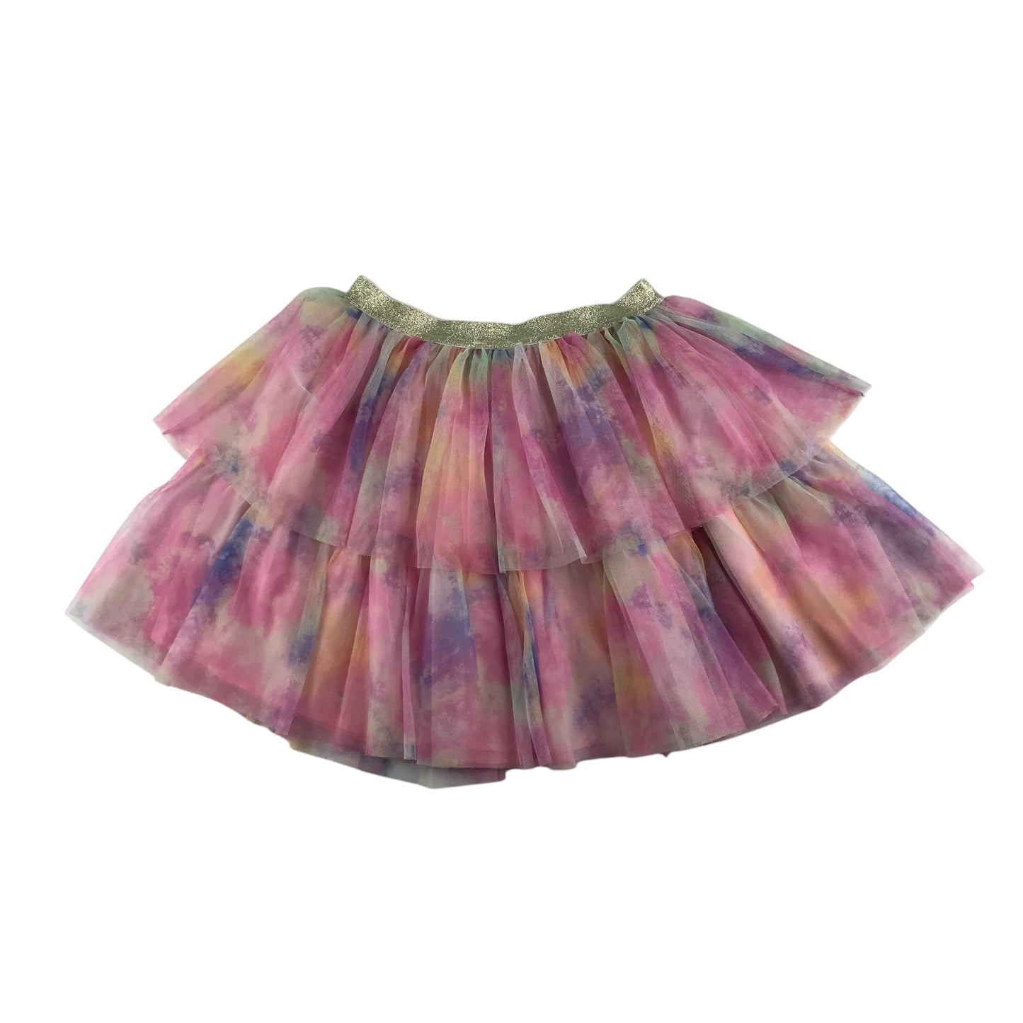 Monsoon skirt 12-13 years pink layered pastel mesh