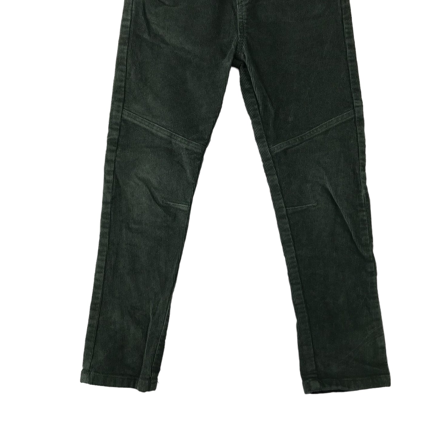 Tu trousers 6-7 years dark green plain corduroy pull on