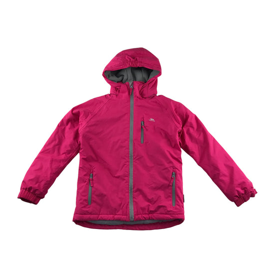 Trespass jacket 9-10 years pink waterproof hard shell fleece lining