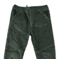 Tu trousers 6-7 years dark green plain corduroy pull on
