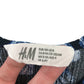 H&M Top Age 8 Black and Blue Seashell Pattern Cropped