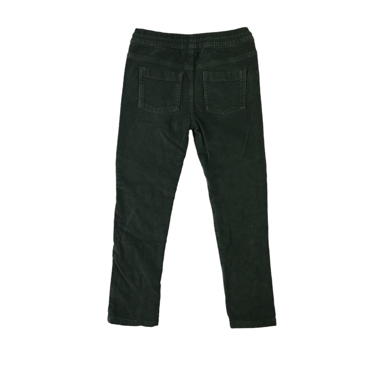 Tu trousers 6-7 years dark green plain corduroy pull on