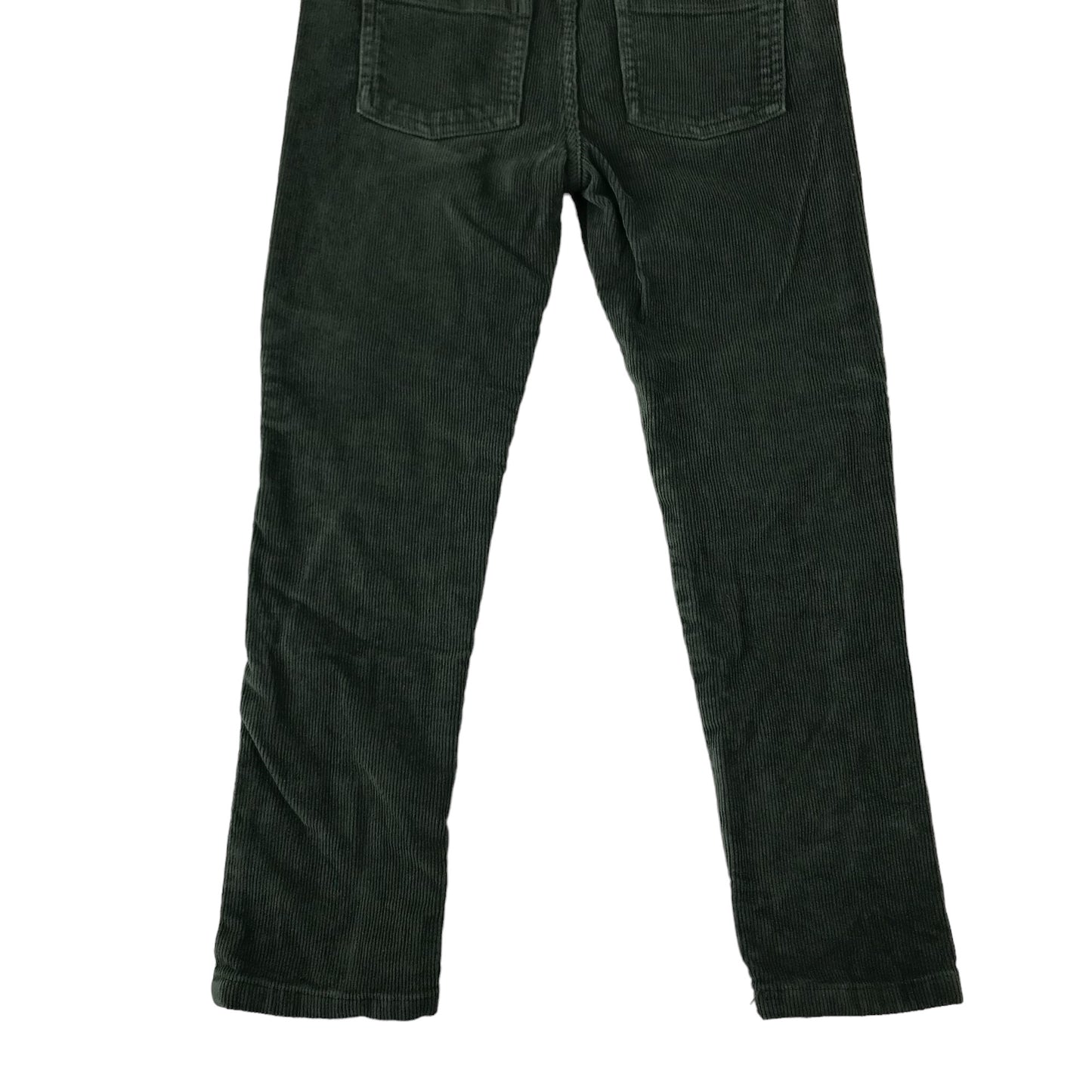 Tu trousers 6-7 years dark green plain corduroy pull on