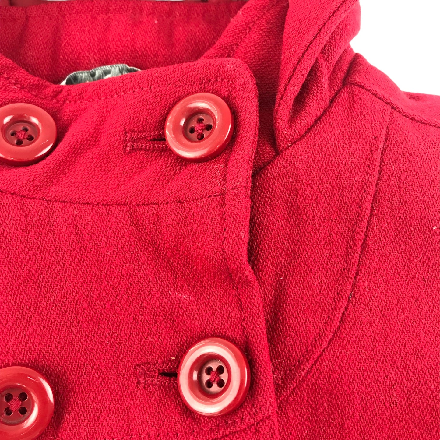 M&S Coat Age 5 Red Double Breasted Wool-mix