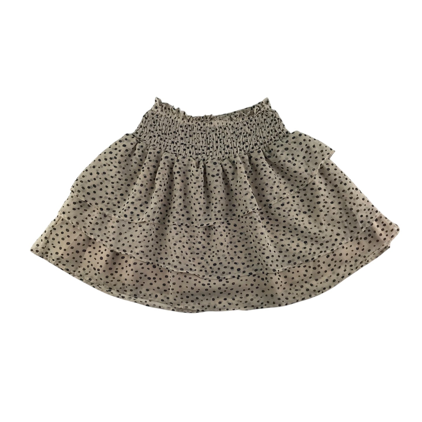 H&M skirt 12-14 years cream layered spotted pattern