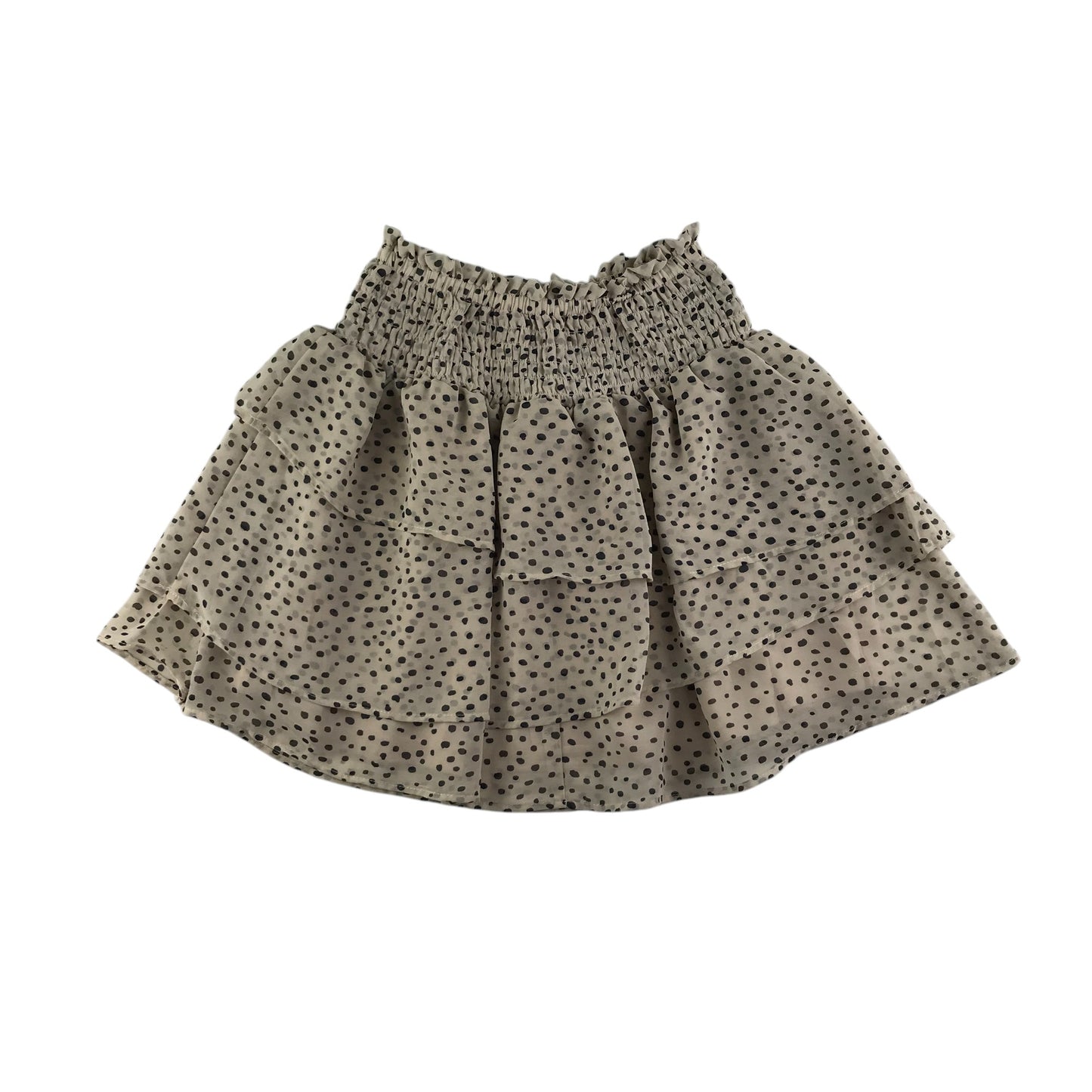 H&M skirt 12-14 years cream layered spotted pattern