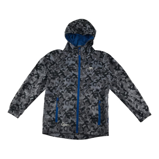 Trespass light jacket 9-10 years grey camo design light weight shower proof