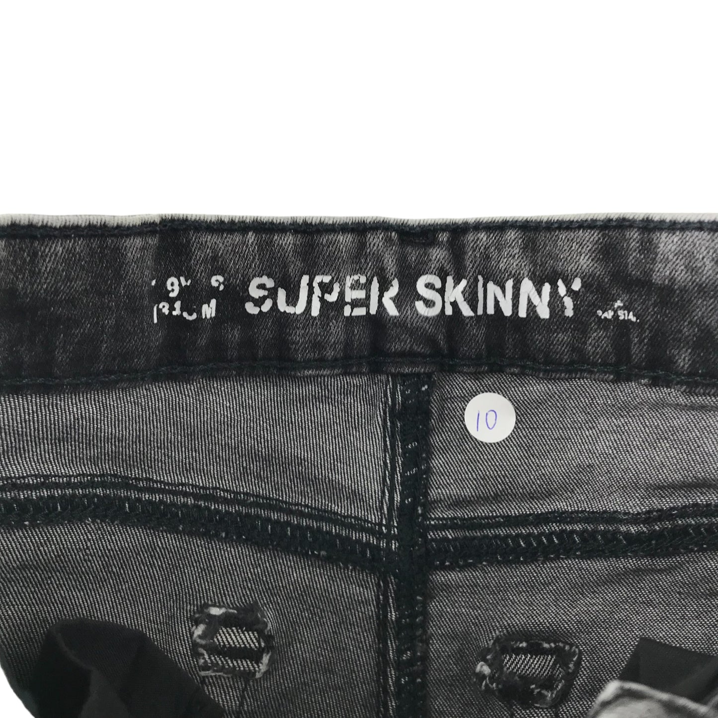 Primark jeans 8-9 years charcoal grey super skinny stretchy