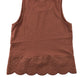 Tu Top Age 5 Earthy Brown Colour Sleeveless Embroidered Hem