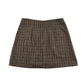 Primark skirt women's size UK 10 brown houndstooth pattern