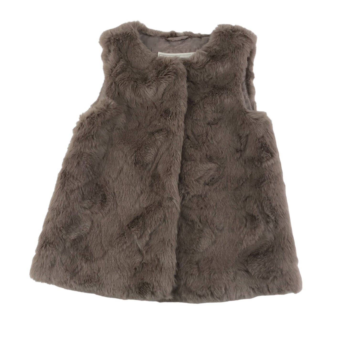 M&S Faux Fur Gilet Age 6 Brown Soft Fluffy Sleeveless