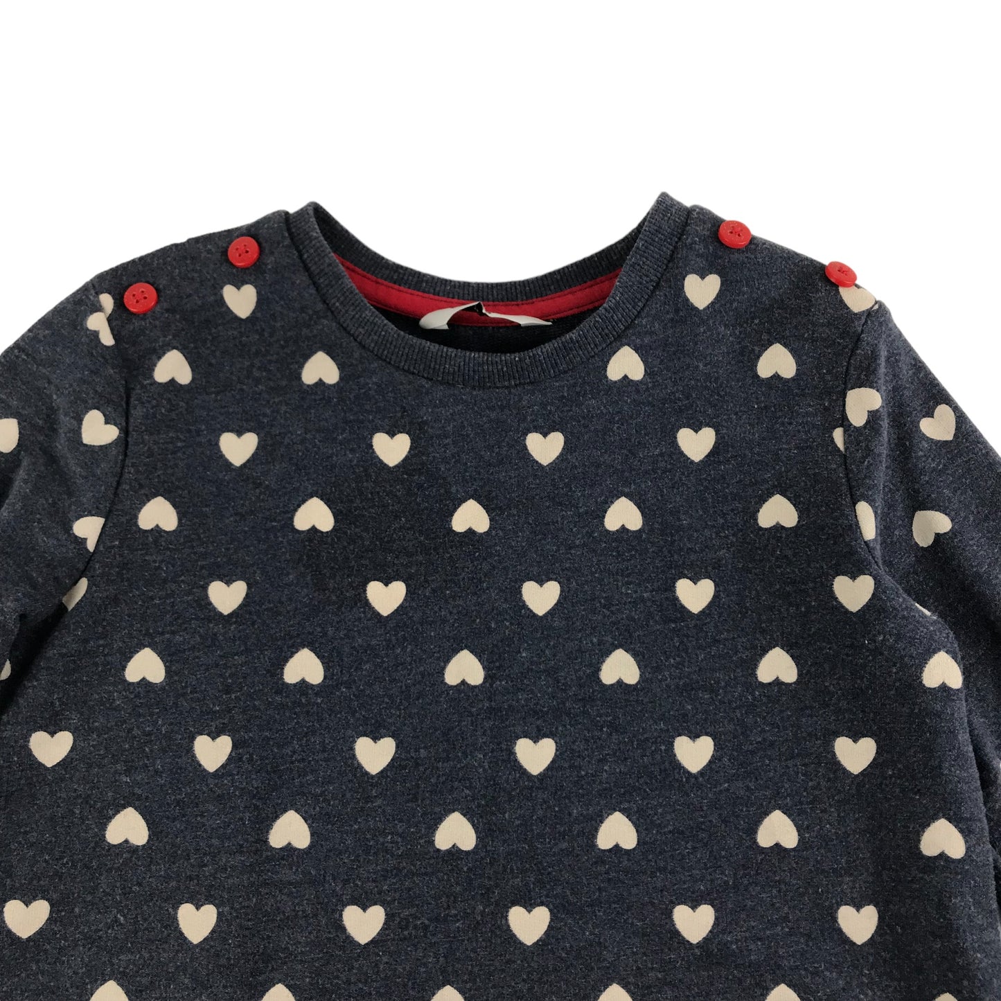 George Dress Age 5 Navy A-line Jersey Love Heart Prints