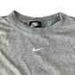 Nike t-shirt adult M grey plain with white centred logo cotton