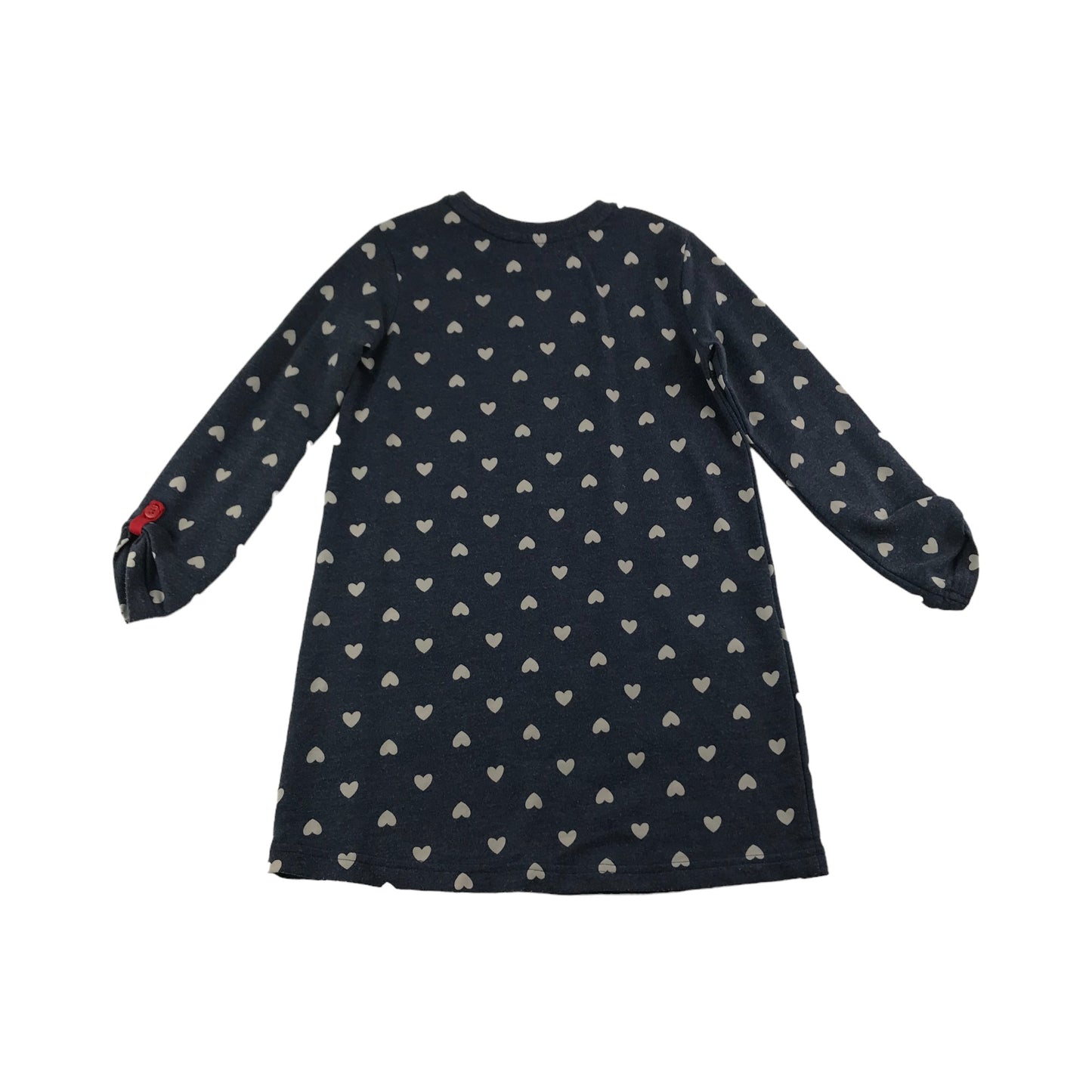 George Dress Age 5 Navy A-line Jersey Love Heart Prints